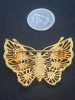 Rhinestone Filigree Butterfly Brooch - 2