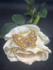 Rhinestone Filigree Butterfly Brooch - 3