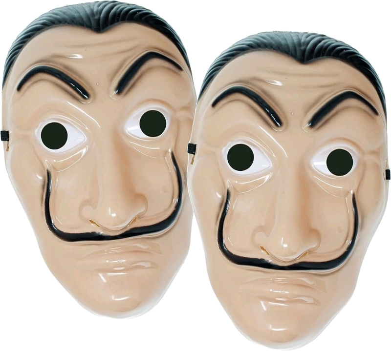 2 New Money Heist / Selldorado / Salvador Dali Masks 7.5" x 10"