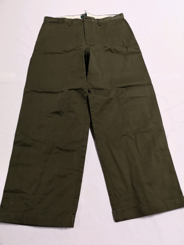 New J. Crew Men's Chino Pants sz 34 - Green Straight Legs