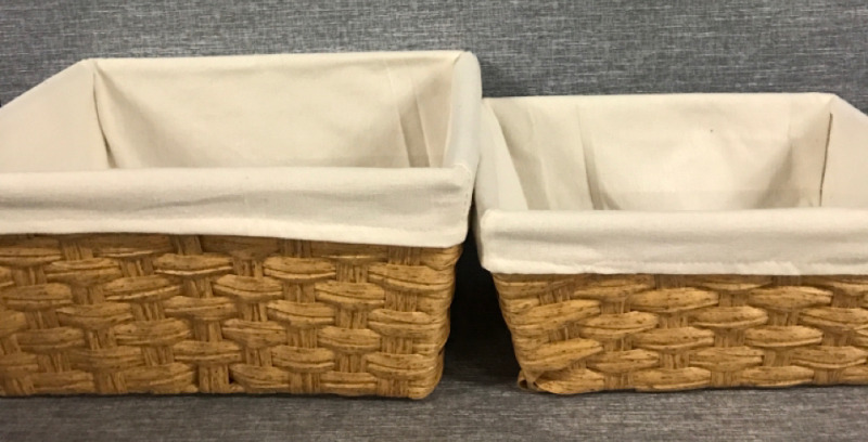 6&rdquo;x13&rdquo;x10&rdquo; & 5&rdquo;x11&rdquo;x8&rdquo; wicker Baskets