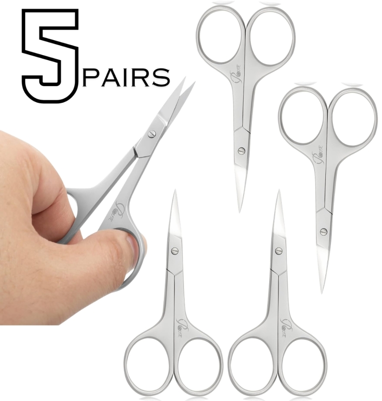 5 New ROUSE Cuticle / Grooming Scissors 3.75" Long ea