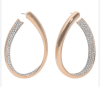 SWAROVSKI New Crystal Exist Hoop Earrings Rose Gold Tone Boxed - 2