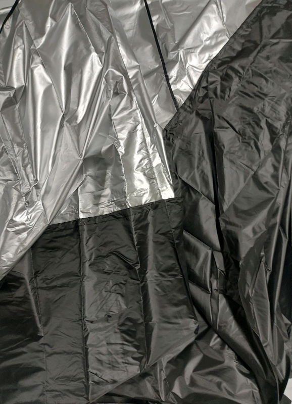 Large Tarp Black And Silver With Snaps 10ft x 10ft x 30"