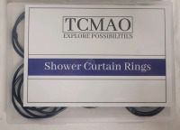 New - 22 Metal Shower Curtain Rod Rings , 2" Diameter