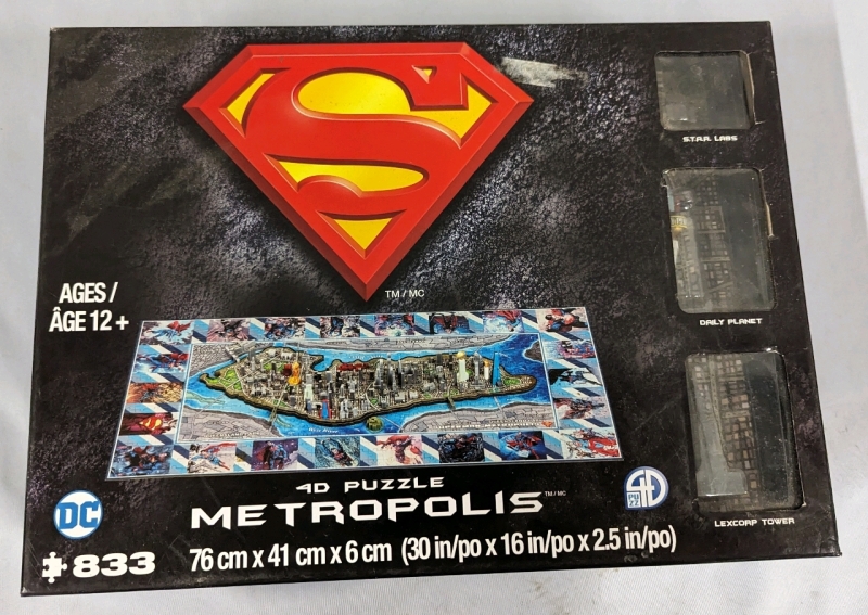 As-New 4D Metropolis Puzzle. 833 Peices. 30" by 16' by 2.5"