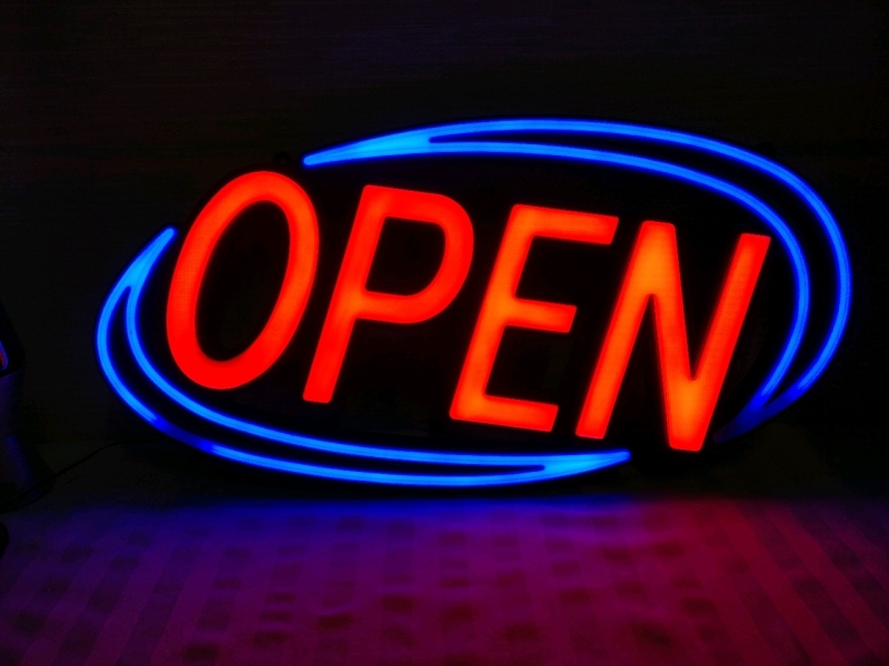 Green Light Innovations Neon OPEN Sign - 32.5" Wide