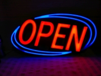 Green Light Innovations Neon OPEN Sign - 32.5" Wide