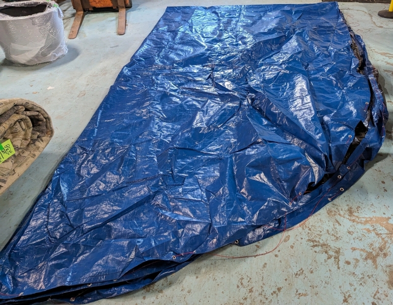 Large Tarp with Rounded Corners. 16' by 32'