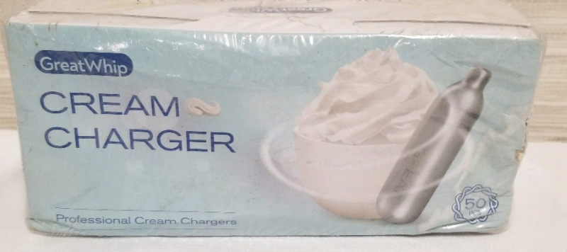 NEW box of 50 GREAT WHIP CREAM CHARGERS