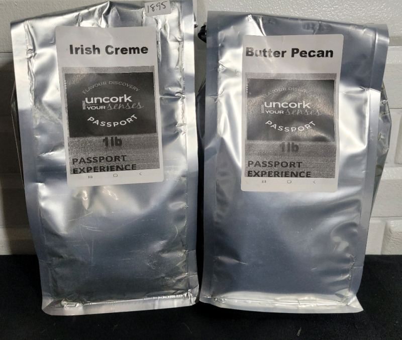 Gourmet Ground Coffee : Irish Creame & Butter Pecan , 1Lb Each , New Sealed