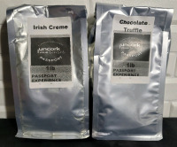 Gourmet Ground Coffee : Irish Creame & Chocolate Truffle , 1Lb Each , New Sealed