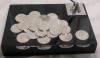 Destktop Pen Holder in Acrylic with Uncirculated Canadian Nickels , No Pen - 2