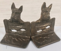 Vintage metal SCOTTIE DOG bookends