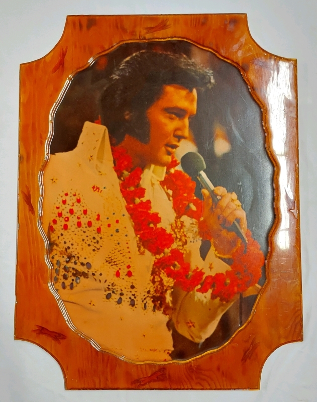 Large Wooden Elvis Wall Picture 32"x24"