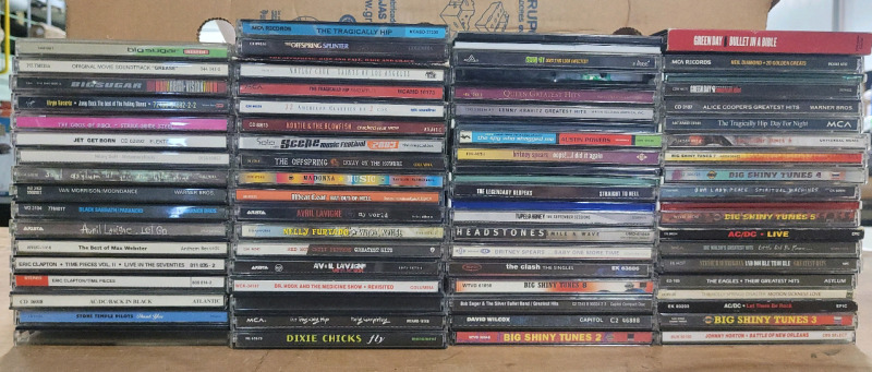 70+ Rock Music CDs . Great Selection of Canadian Bands : The Hip , Big Sugar , Big Shiny Tunes