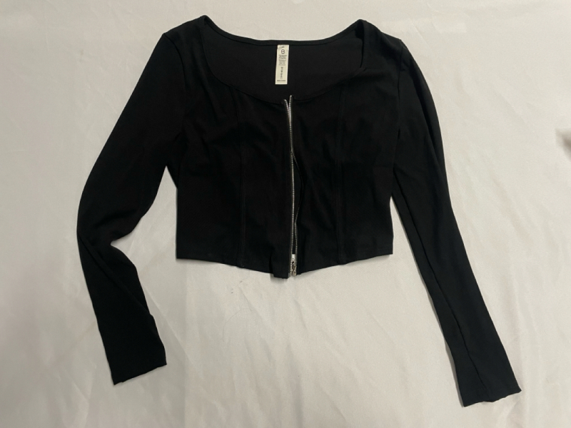 NEW Zip up crop cardigan size XL