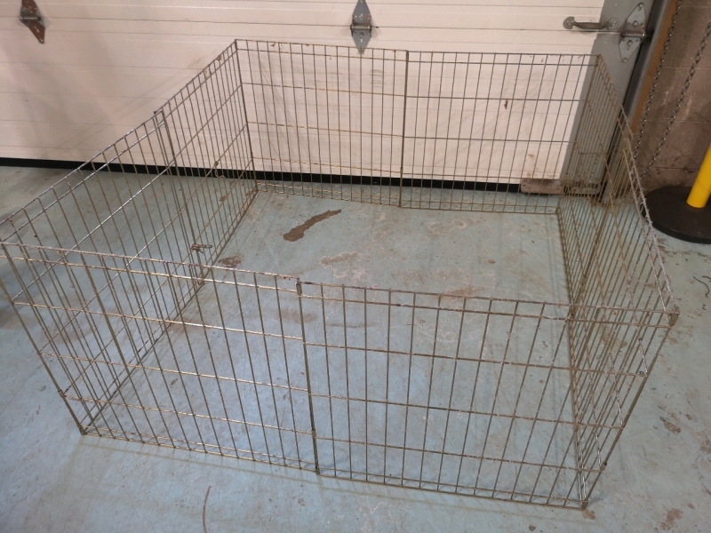 Portable Metal Pet Pen for Outdoors - 4 ft by 4 ft and 24" Tall