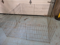 Portable Metal Pet Pen for Outdoors - 4 ft by 4 ft and 24" Tall