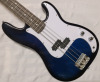 New - Costway Black & Blue Full Size 4 String Electric Bass Guitar with Strap , Guitar Bag , Amp Cord - 3