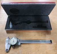 Starrett No.120 Dial Caliper with Case . Dial Cover is Loose and Needs to be Fixed