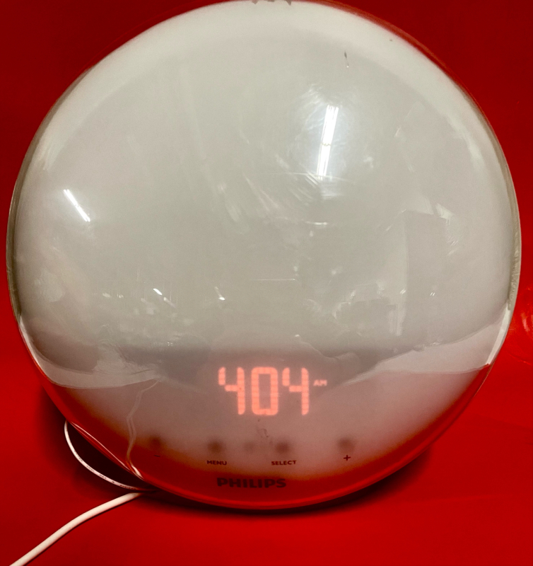 Philips Wake-Up Light Coloured Sunrise Simulation, White, stock image used