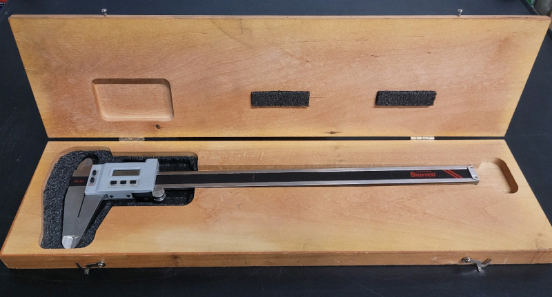 Starrett 12" Slide Digital Caliper with Original Wood Box , Model No. 721