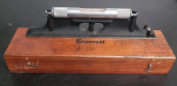 Starrett Machinists Level with Ground and Graduated Vial , 12" Long . With Original Wood Box