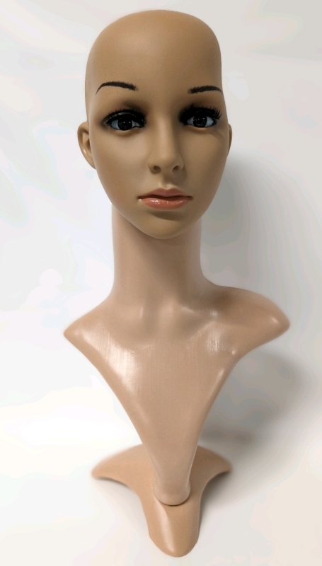 New 20.25" Tall Mannequin Head with Base