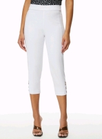 New Size 8 Laura Petites Cross Detail Capris Pants (White) Retails for $78!