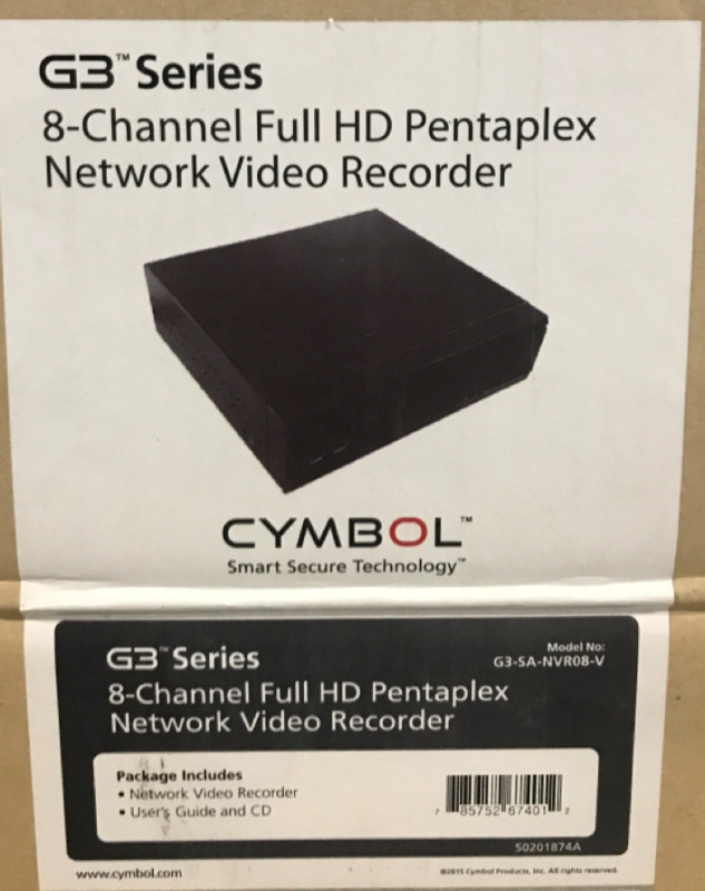 New Cymbol G3 Series 8-Channrl Full HD PentaPlex Network Video Recorder