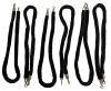 6 Thick Black Velvet Barrier Ropes (67" Long) w Heavy Duty Clips on Both Ends