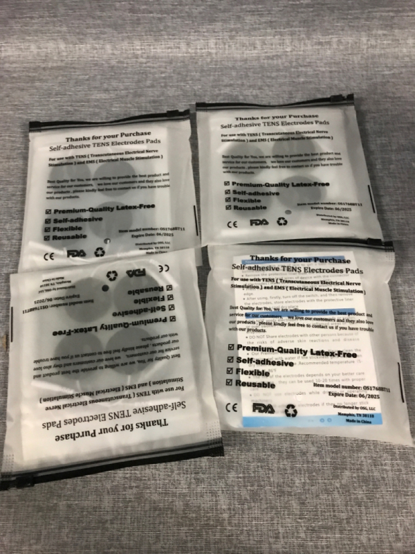 4 New TENS Replacement Electrode Pads- Small & Large Size 16-Pack in each