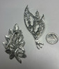 Two Vintage Spray Brooches With n Silver Tone - 3