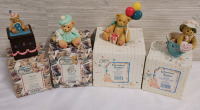 Cherished Teddies Collectables with Boxes . Measures 2 3/4" - 4.5" tall