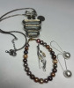 Fresh Water Pearl Bracelet Bar Brooch MOP Necklace - 5