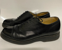 Canada West Leather Oxford Vibram Sole Black Dress Shoes Men's 11&rdquo; Long x 4&rdquo; Wide
