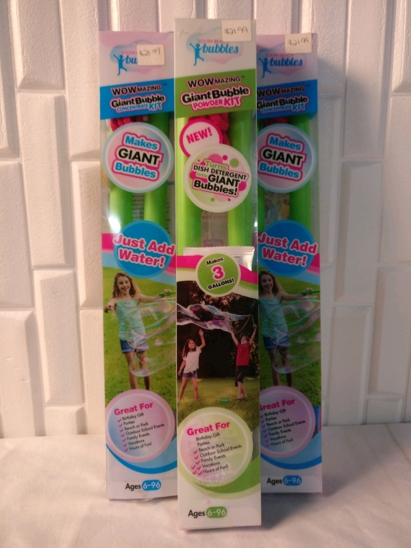 3 New South Beach Bubbles WOWmazing Giant Bubble Kits