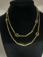 Accessocraft NYC Marinar and Bar Link fancy Chain Signed Vintage