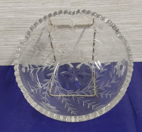 Vintage 8" Cut Crystal Fruit Bowl