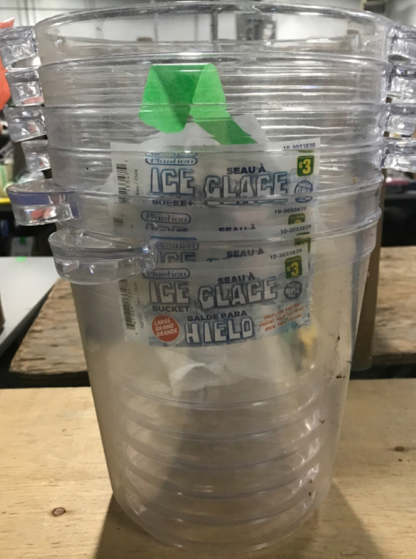 6 Plastico Ice Bucket 9&rdquo;x10&rdquo;