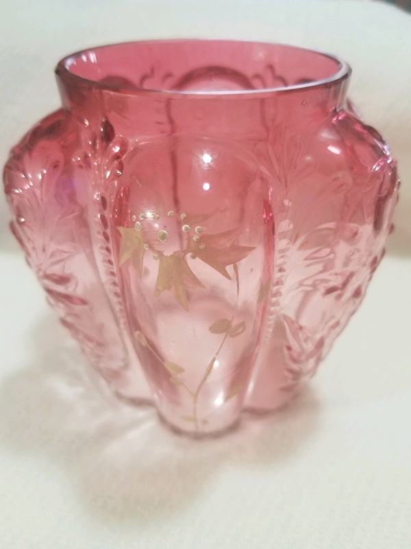 Rare antique Northwood cranberry pickle castor insert