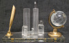 Vintage 1970s The World Trade Center Desktop Pen Holder . Possibly Crystal , no pen - 4