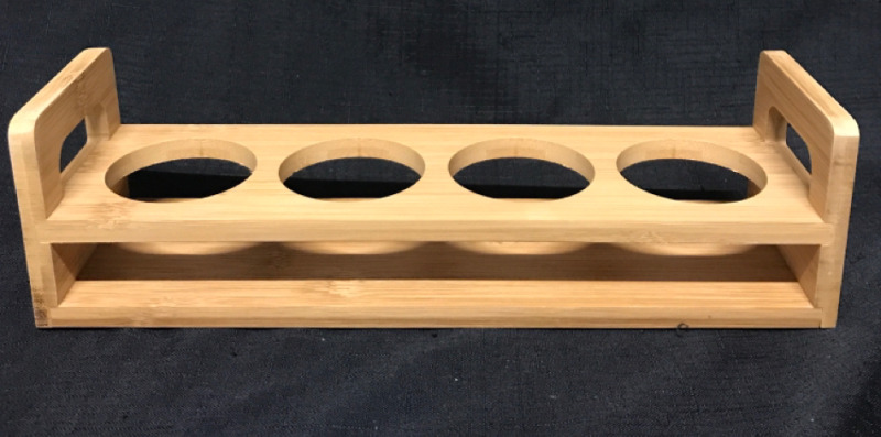 13”x4” Wooden Candle/Drink Holder 4 Hole