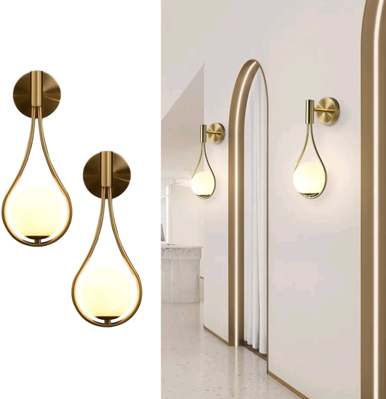 2 New BOKT Modern Water Drop Wall Lights