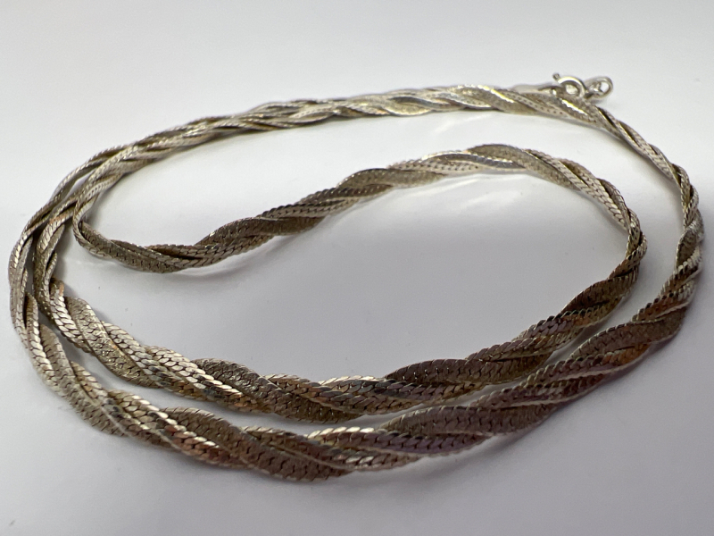 925 Mexico stamped 22 inch Braided Chain