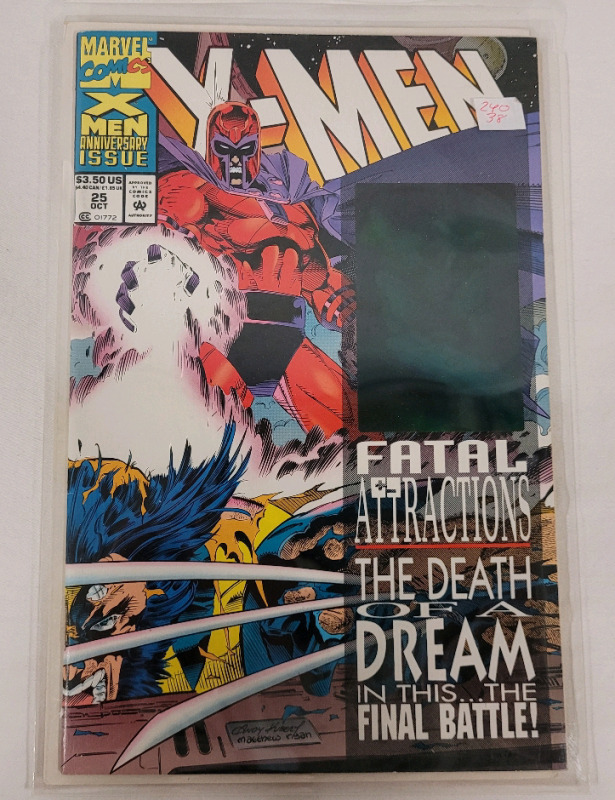 Marvel Comics X-Men #25 Hologram Fatal Attractions Issue . Bagged & Boarded