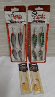 Fishing Lures 2 x 4 Pack of Lucky Strikes & 2 Striper Bucktail Jigs