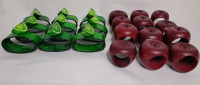 2-Sets Table Napkin Holders . Nine (9) Lime & 12 Apples