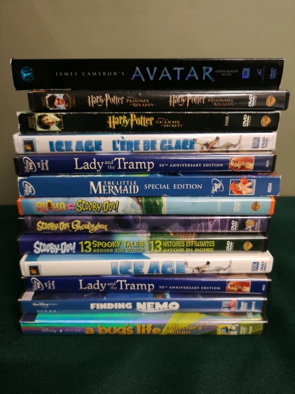 13 DVD's Disney + Harry Potter + Avatar